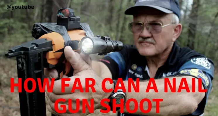 how far can a nail gun shoot