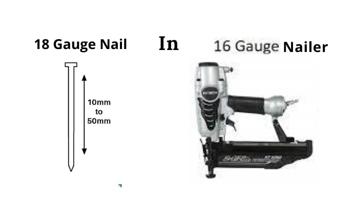 18 gauge nail in 16 gauge nailer
